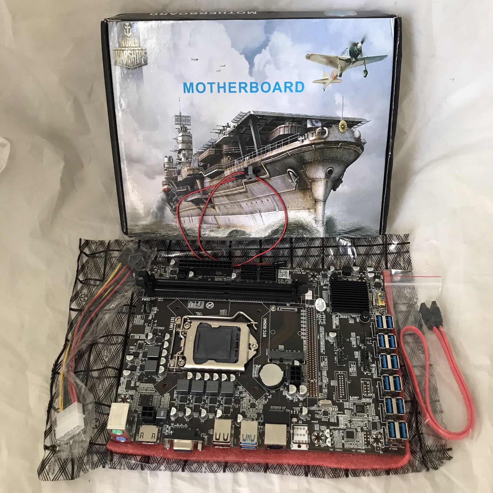 BTC B250C rev 2 mining expert motherboard 12 USB GPU support