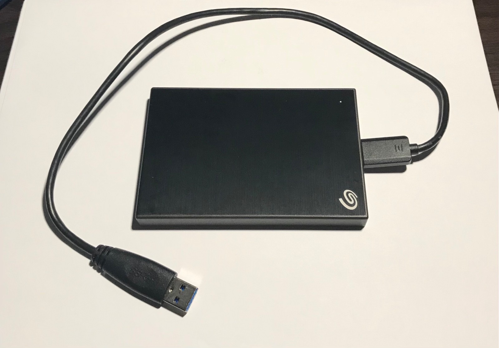 Seagate Backup Plus Slim USB 3.0 2TB External Hard Drive - Black w cord
