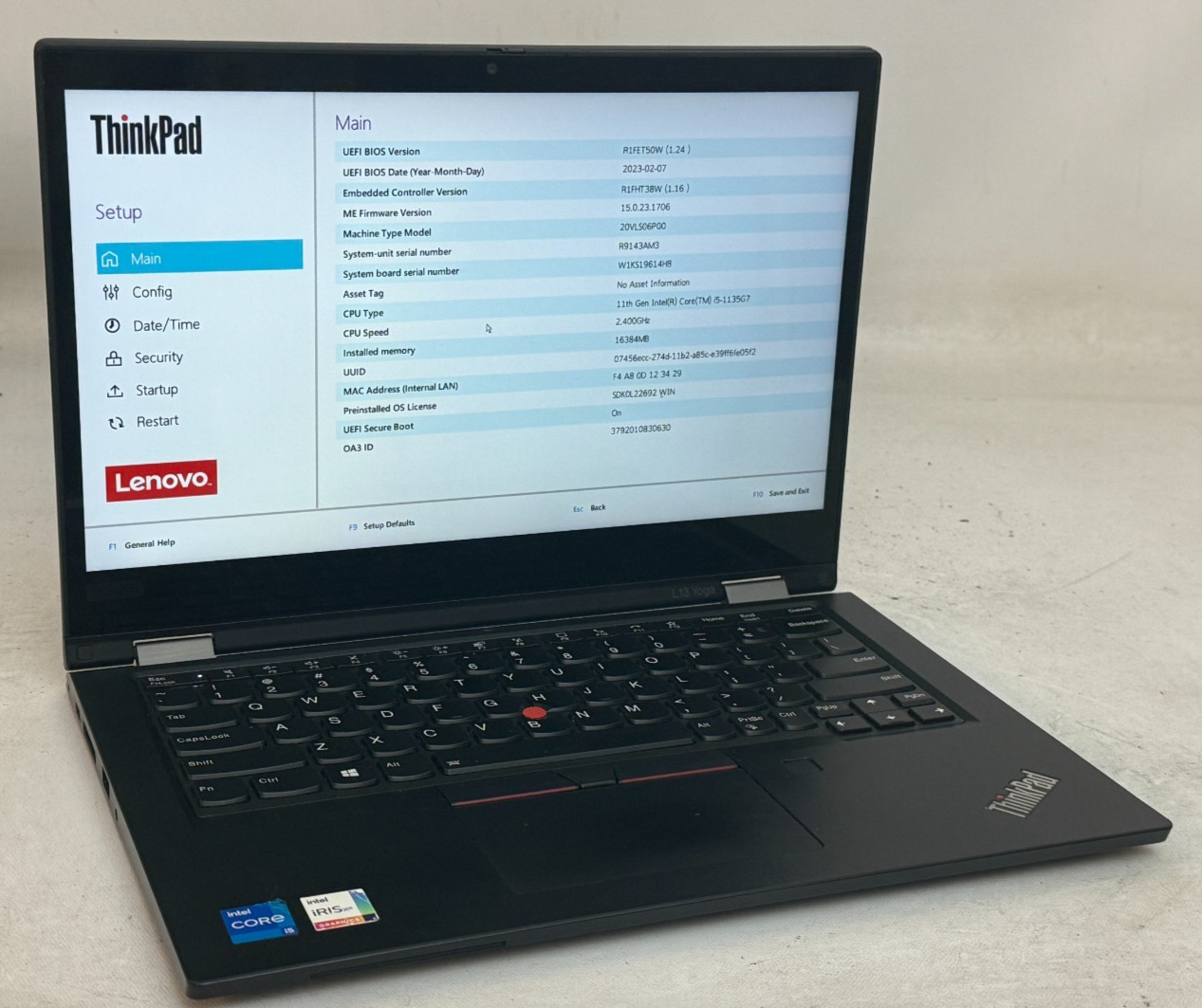 Lenovo ThinkPad L13 Yoga 2in1 13.3" (i5-1135G7 - 16GB RAM - 256GB - Win11Home)