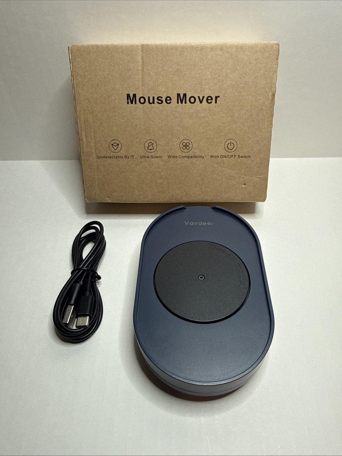 Vaydeer Undetectable M4 Mouse Mover Jiggler w/ On/Off Switch And USB-C