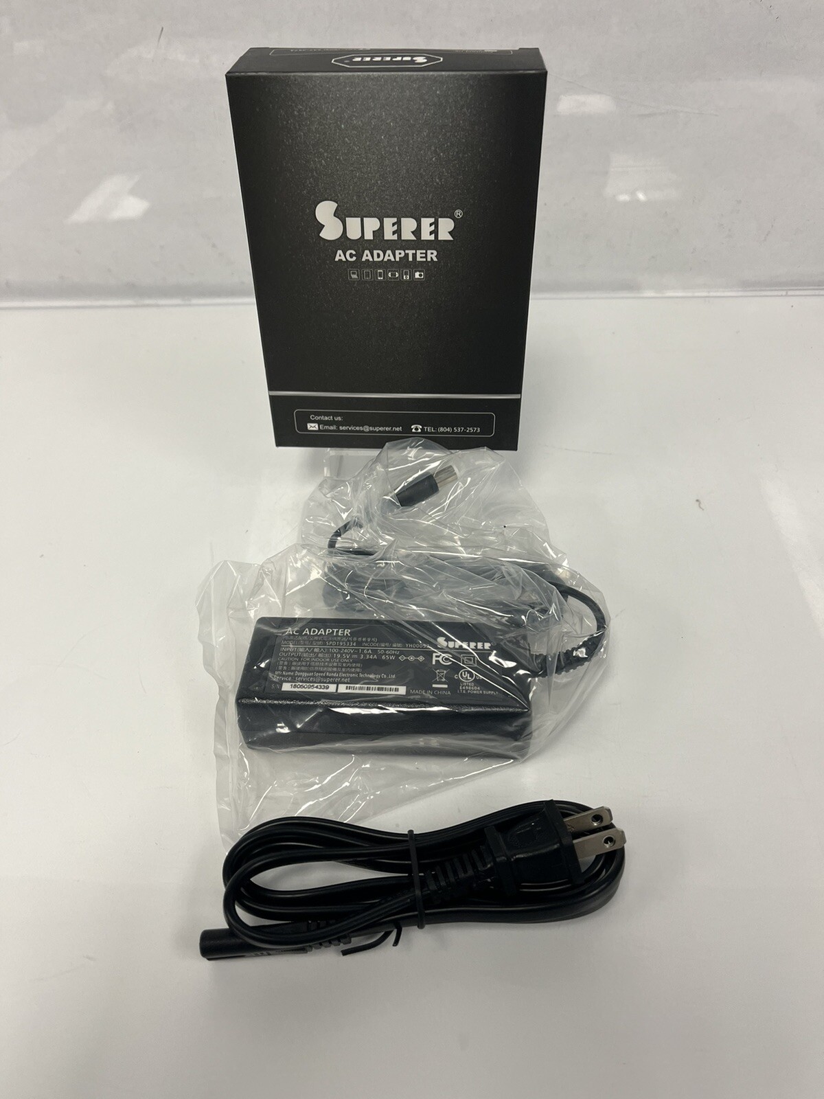 New SUPERER AC ADAPTER SPD195334 YH00057 19.5 V 3.34A 65W for Dell Chromebook