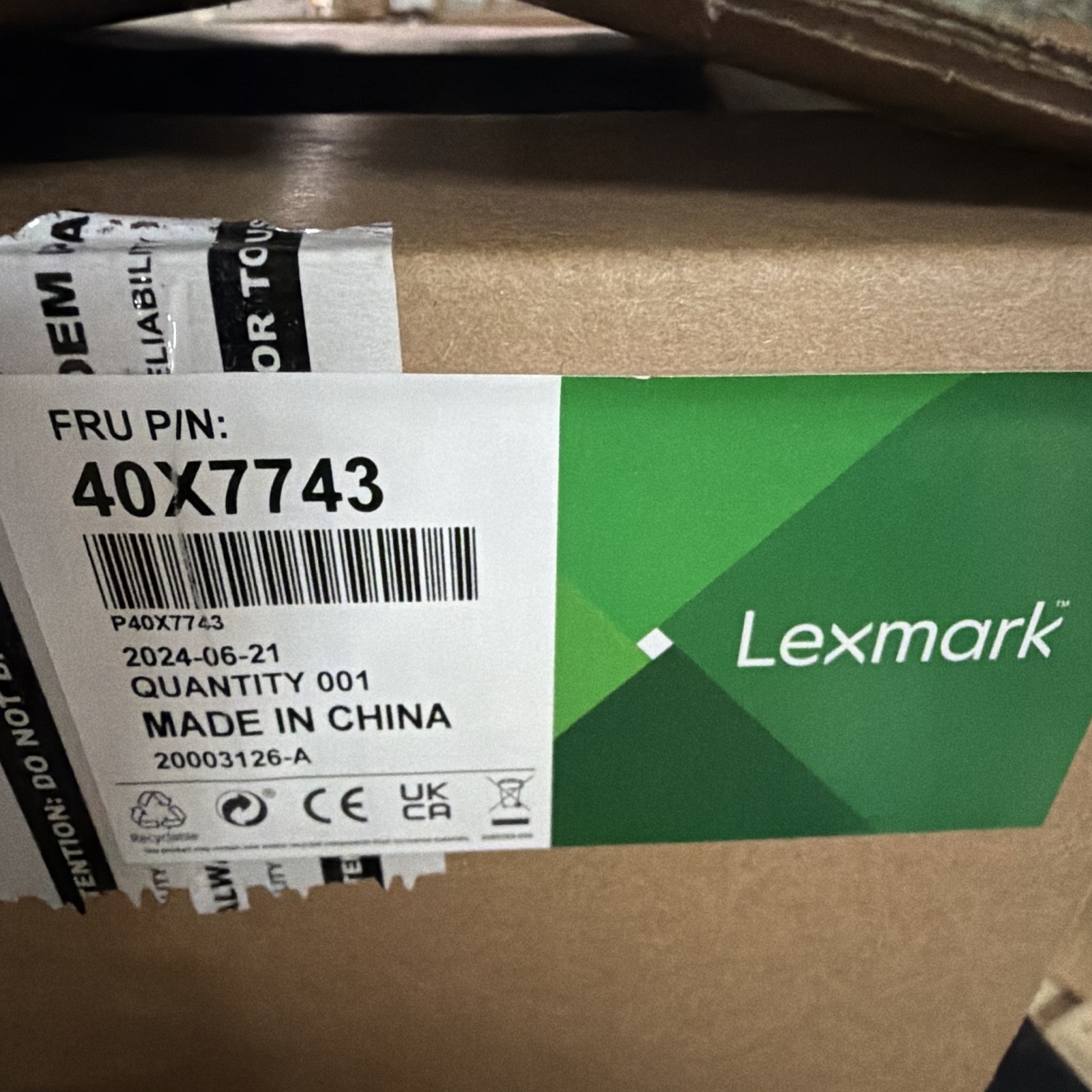 Lexmark 40X7743 Fuser Unit for MS810, MX710, MX810 (Open Box)