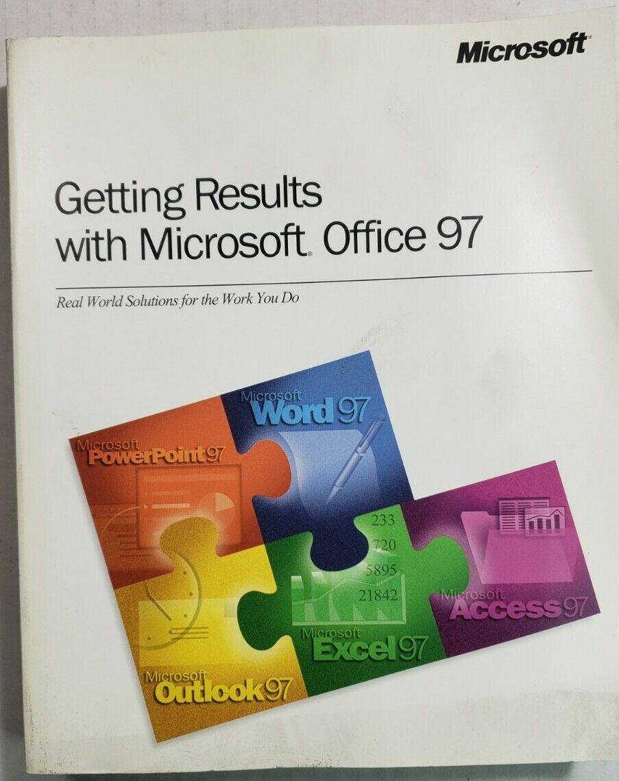 Getting Results with Microsoft Office 97 Vintage Computer Instruction Book 1997 