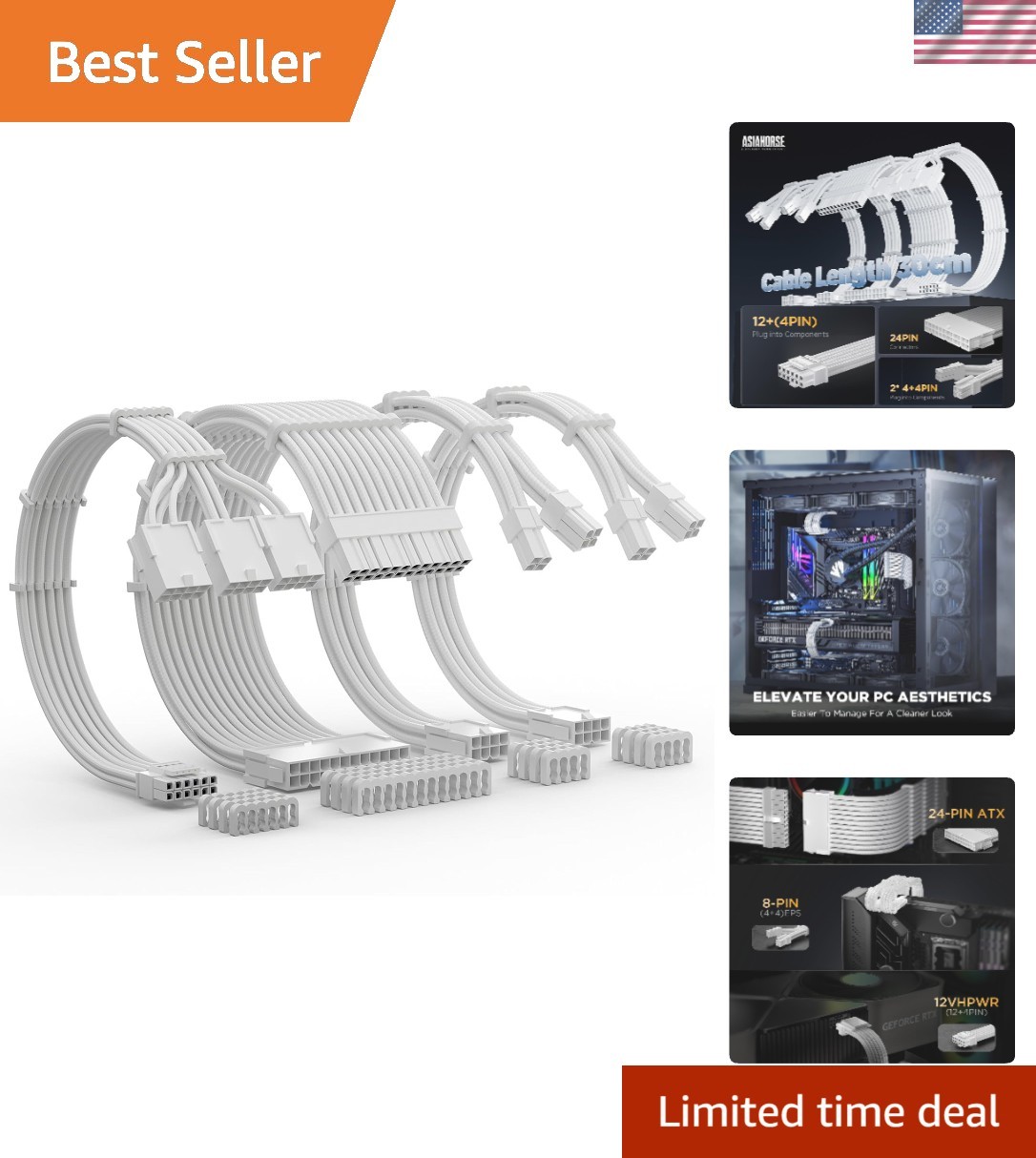 12VHPWR PCIe 5.0 Power Supply Cable Extension Kit