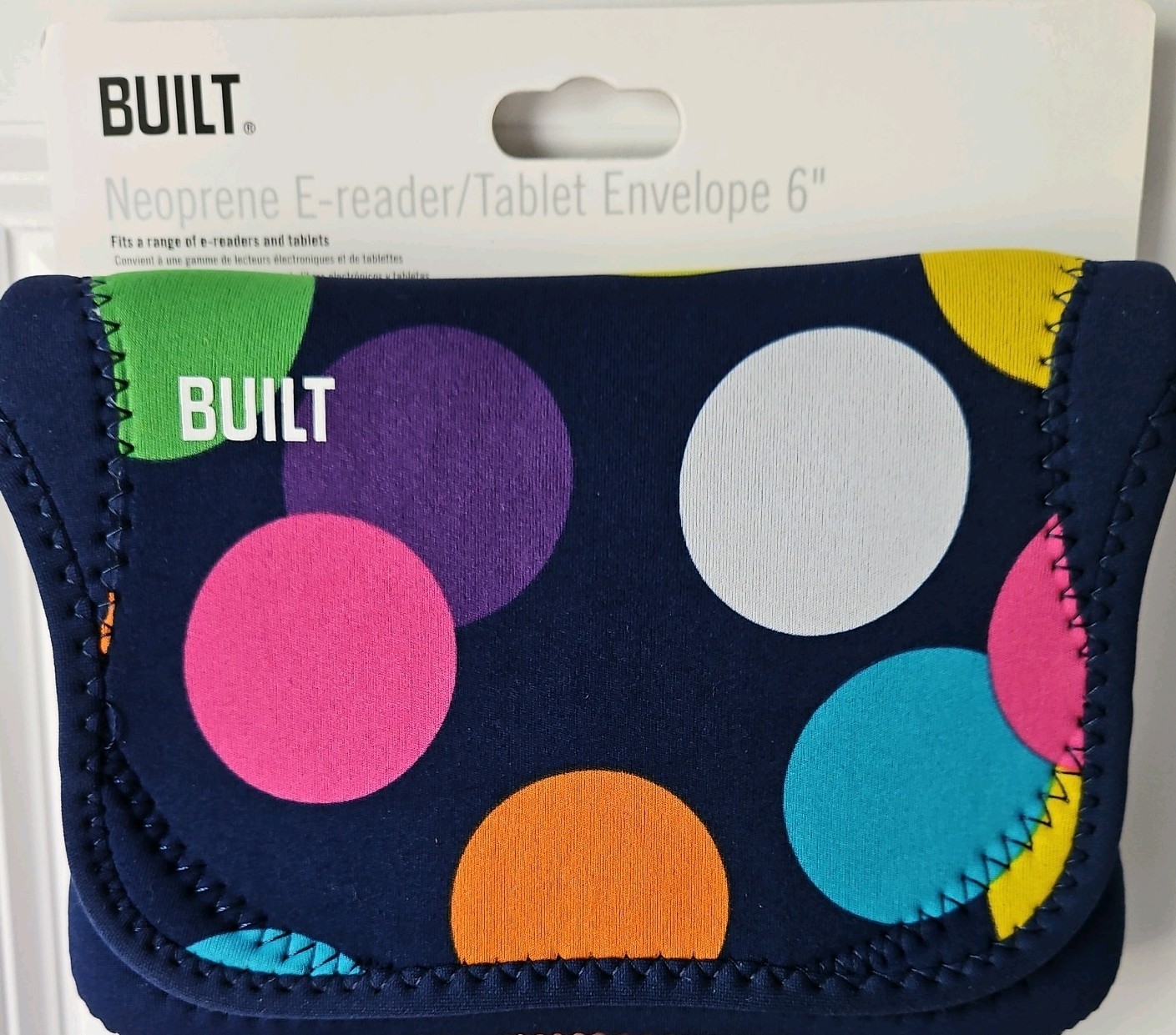 New Padded Ereader Tablet Sleeve 6" Multicolor Candy NWT