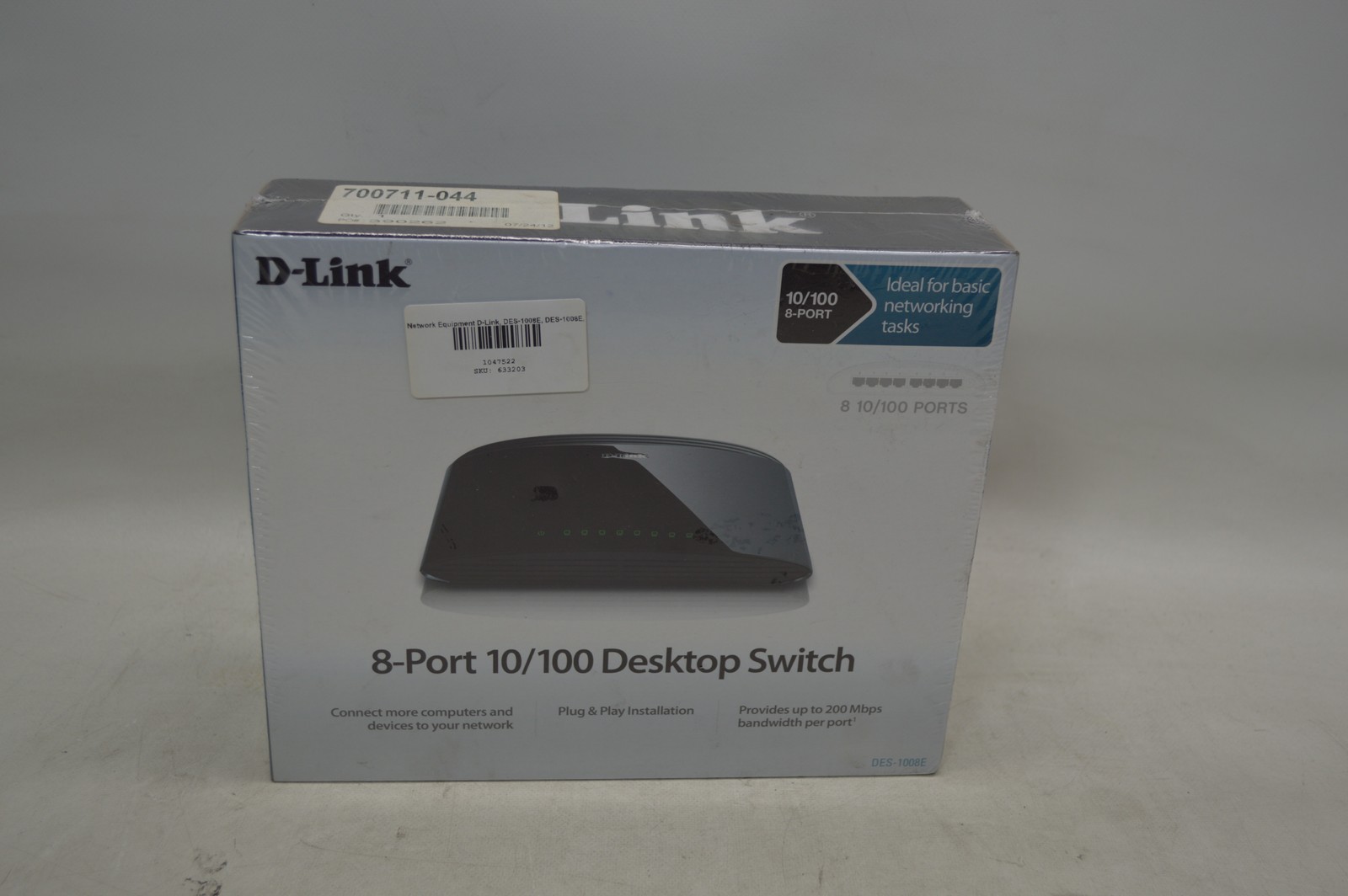 D-Link DES-1008E 8-Port External Switch 10/100 ports 200 Mbps *New Unused*