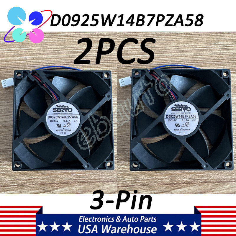 2* For W11087438 D0925W14B7PZA58 Whirlpool Refrigerator Evaporator Fan Motor 14V