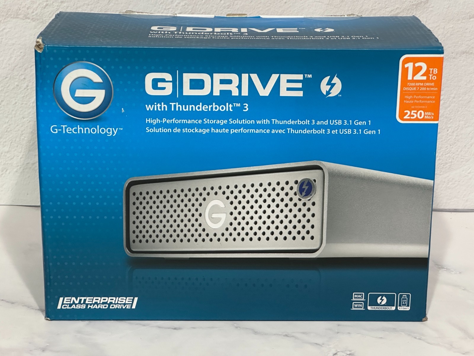 G-Technology External G-Drive With Thunderbolt 12TB USB 3.1 Gen 1 HDD 0G05383