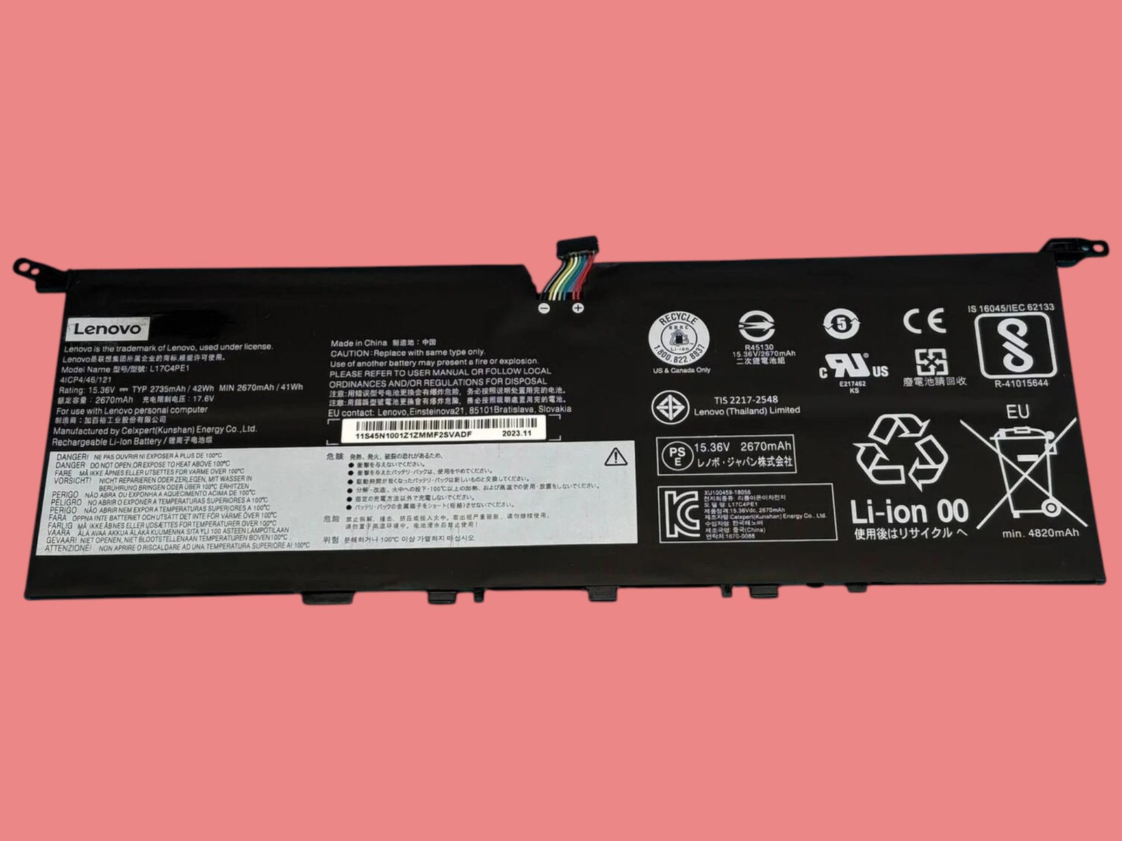 L17C4PE1 L17M4PE1 42Wh Battery for Lenovo Yoga S730-13IWL 730S-13IWL