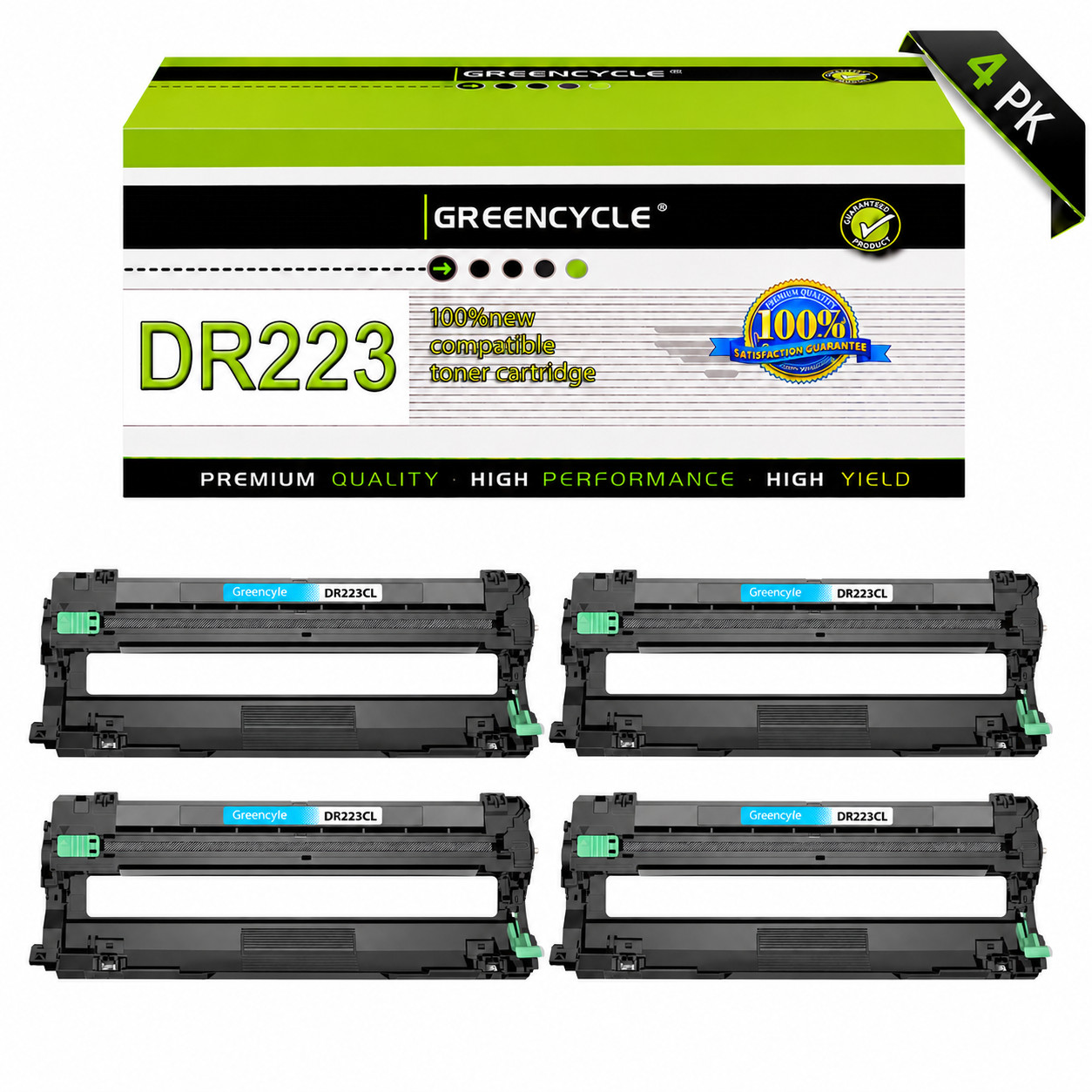 4PK DR223CL Cyan Drum Unit Replace Brother DR-223CL DR-223 Brother DCP-L3550CDW
