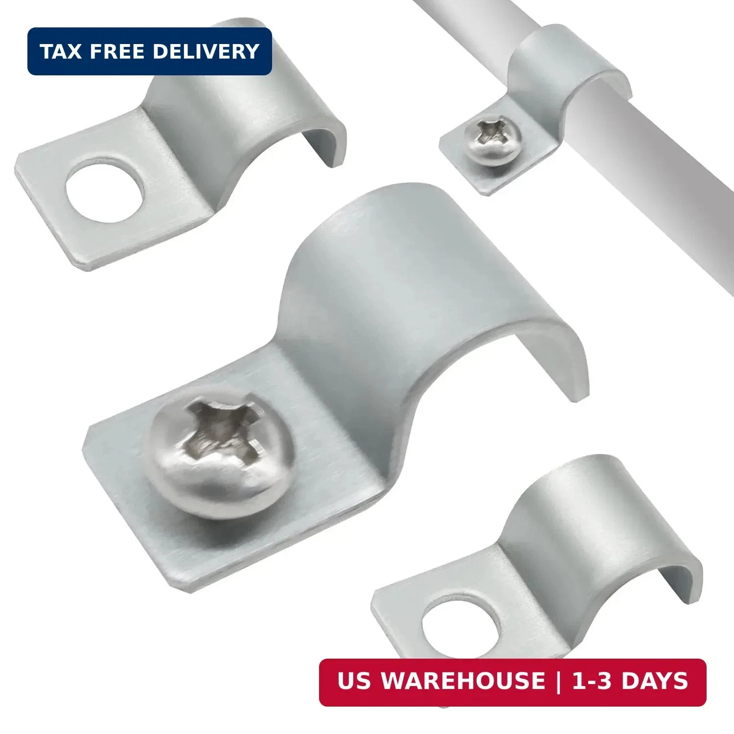 Heavy Duty Cable Wire Clips, 100 Pcs, 1/4 Inch | Zinc Plated Steel, Secure Walls
