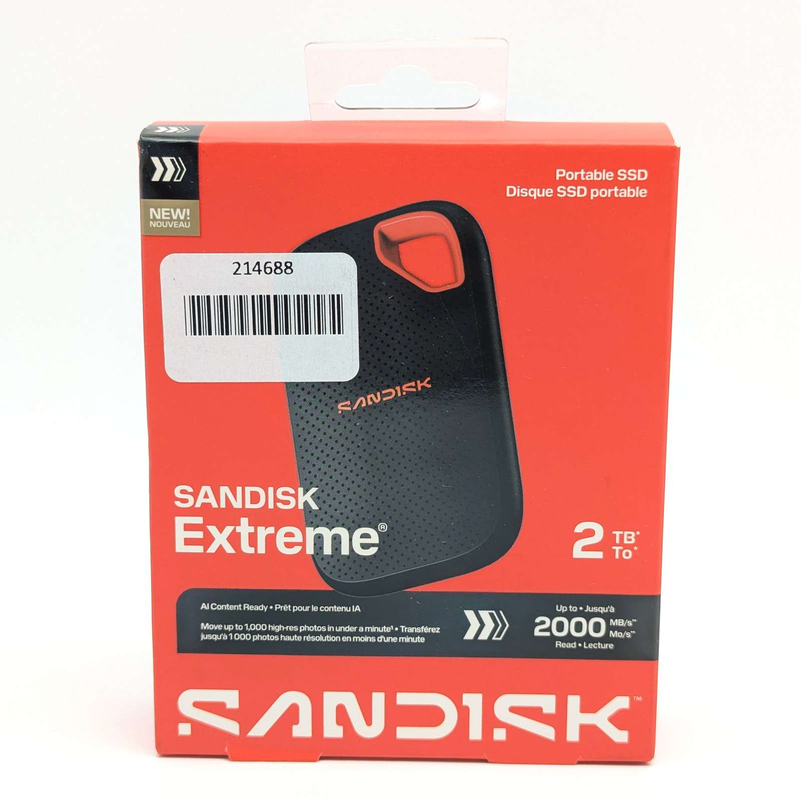 SanDisk Extreme 2TB USB-C Portable External SSD | SDSSDE70-2T00-G25