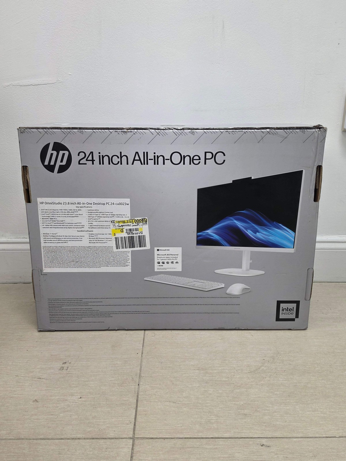 HP OmniStudio 24-cu0023w Intel Core 3 N350U 8GB 512GB SSD All-in-One PC New