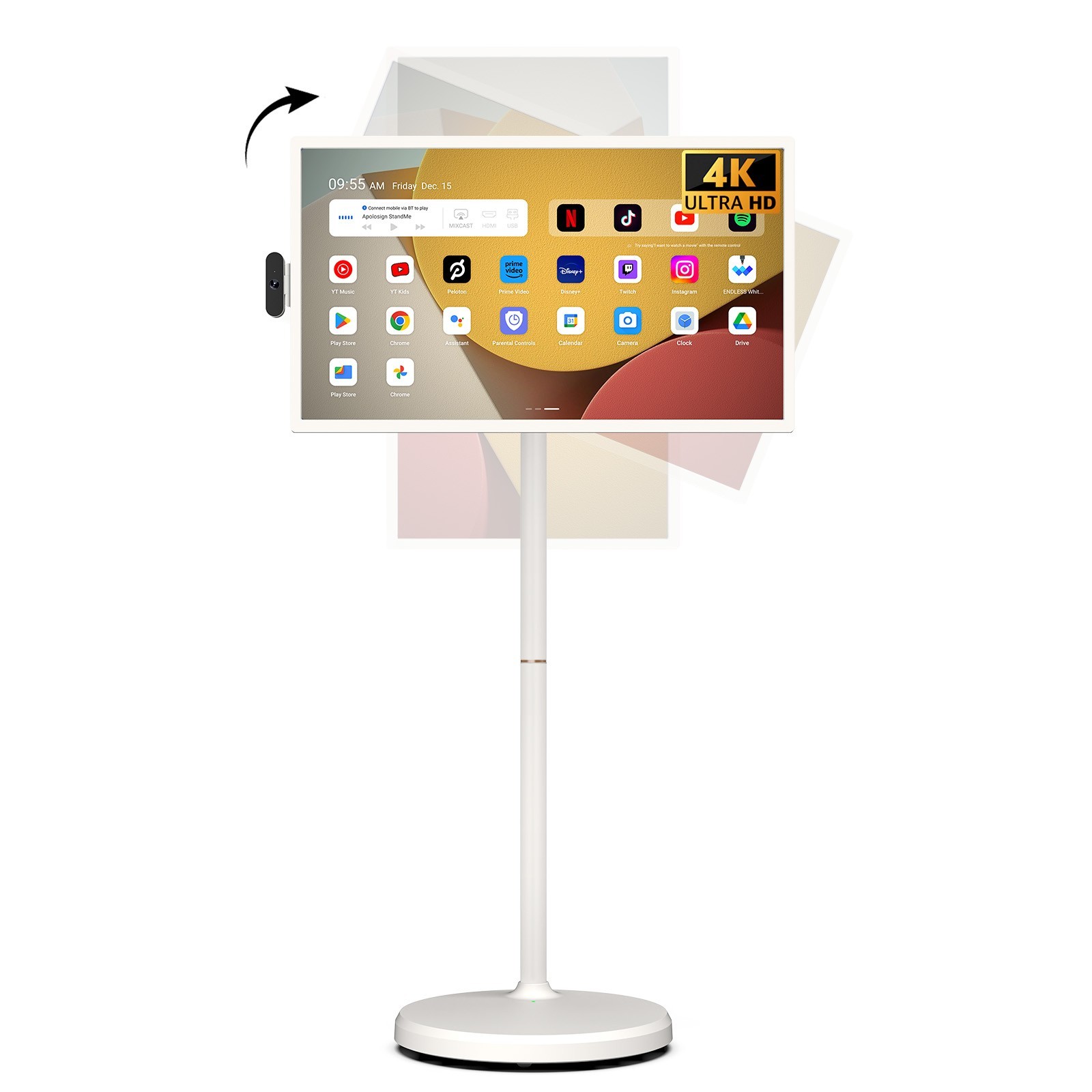 ApoloSign Smart Portable TV on Wheels, Rolling Giant Android tablet(Refurbished)