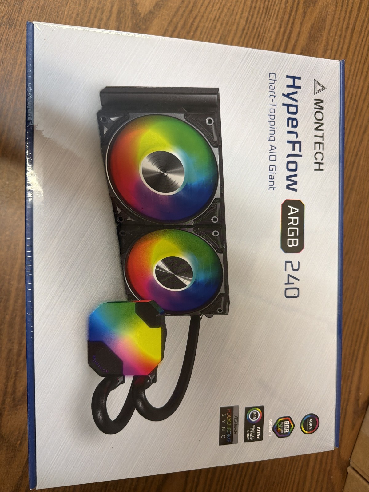 MONTECH HyperFlow ARGB 240 - AIO CPU Liquid Cooler, Intel & AMD Compatible