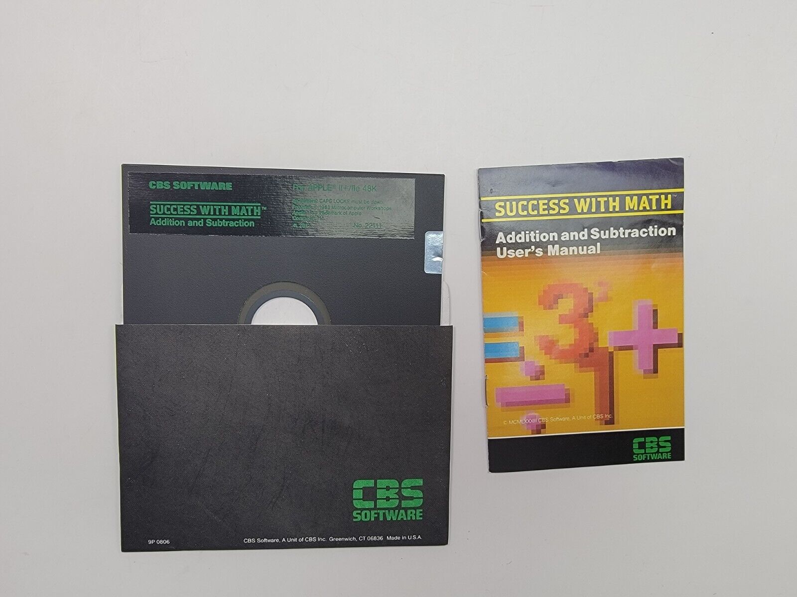 CBS Software Success With Math 5.25 Floppy Disk