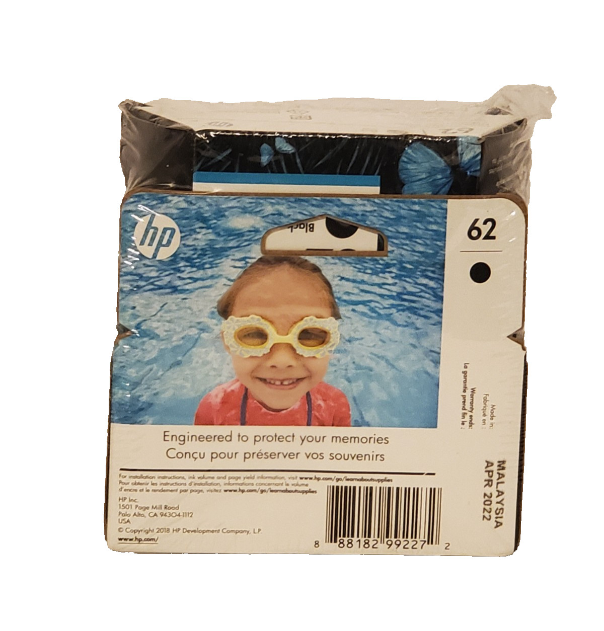 Set of 4 HP 62 Black Ink Cartridge Expiration April 2022 Malaysia