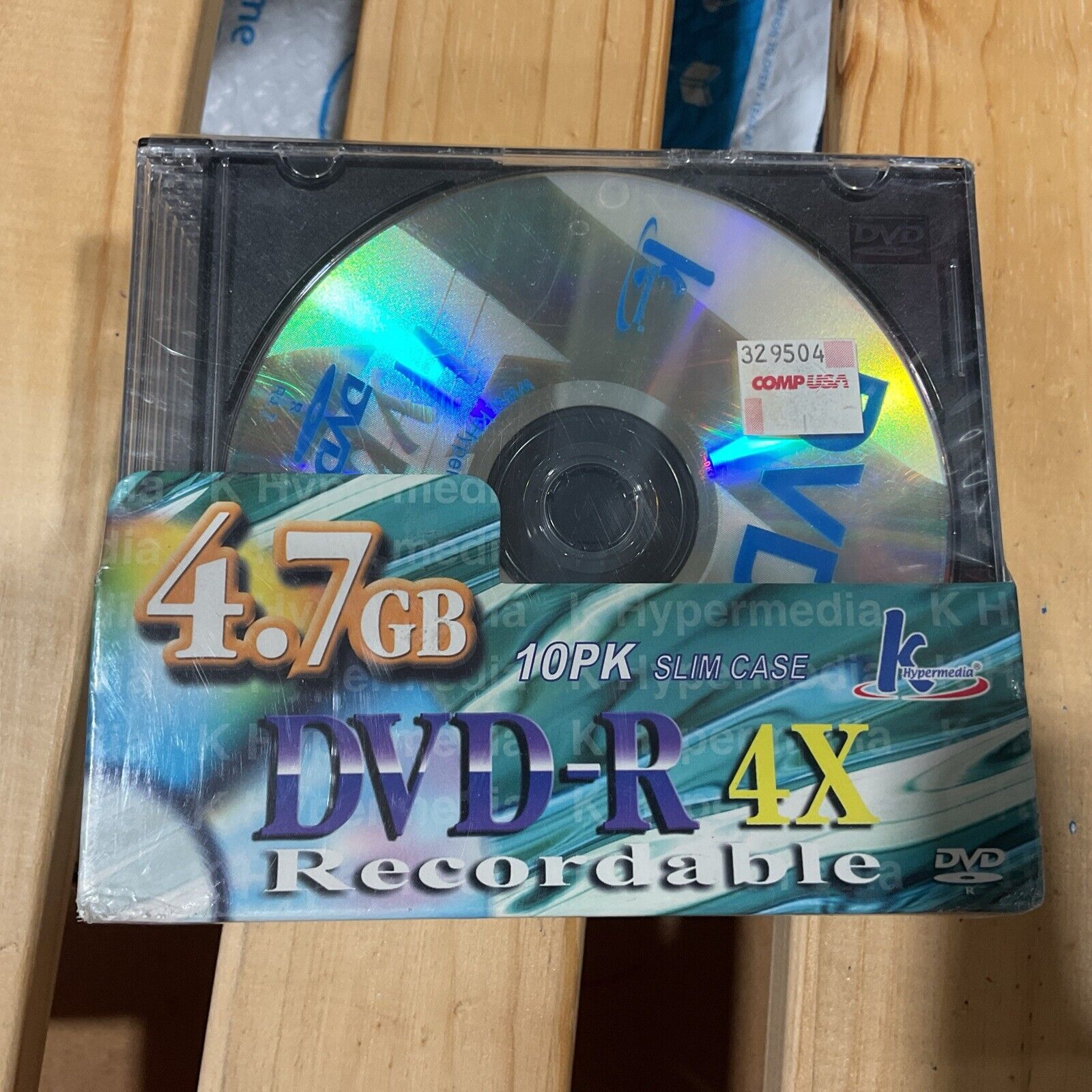 DVD-R 4X RECORDABLE 4.7GB 120 MIN. 10PK Slim Case K Hypermedia New Sealed CDs
