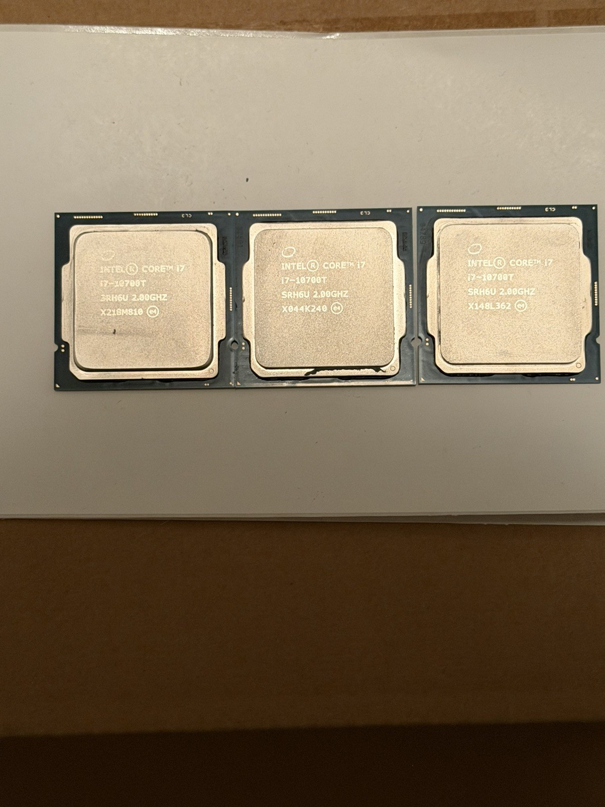 Lot of 3 Intel 10th Gen, i7-10700T (SRH6U) FCLGA1200 Socket CPU's.