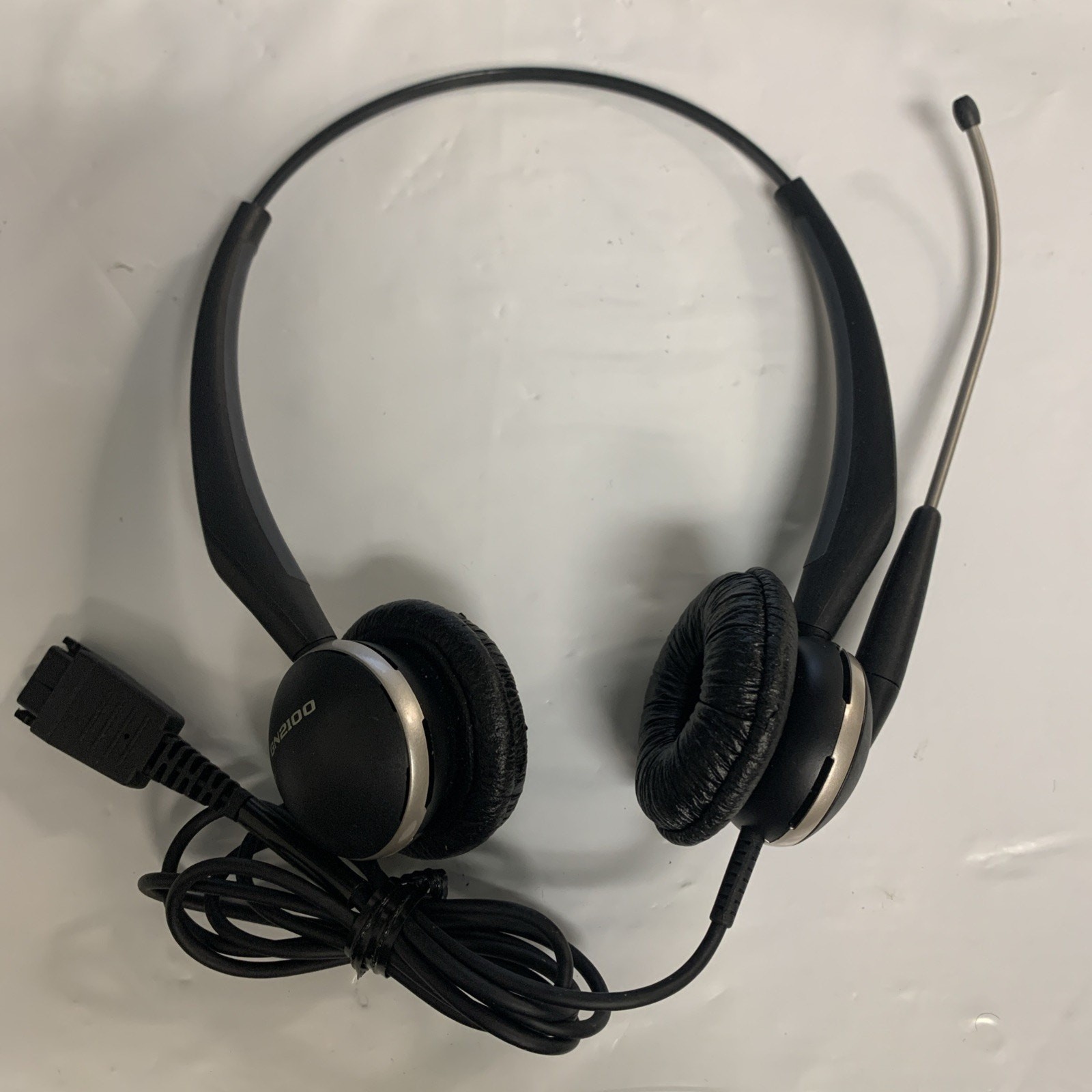 Jabra GN2100 Duo Quick Disconnect (QD) Wired Headset (GN2125, Black)