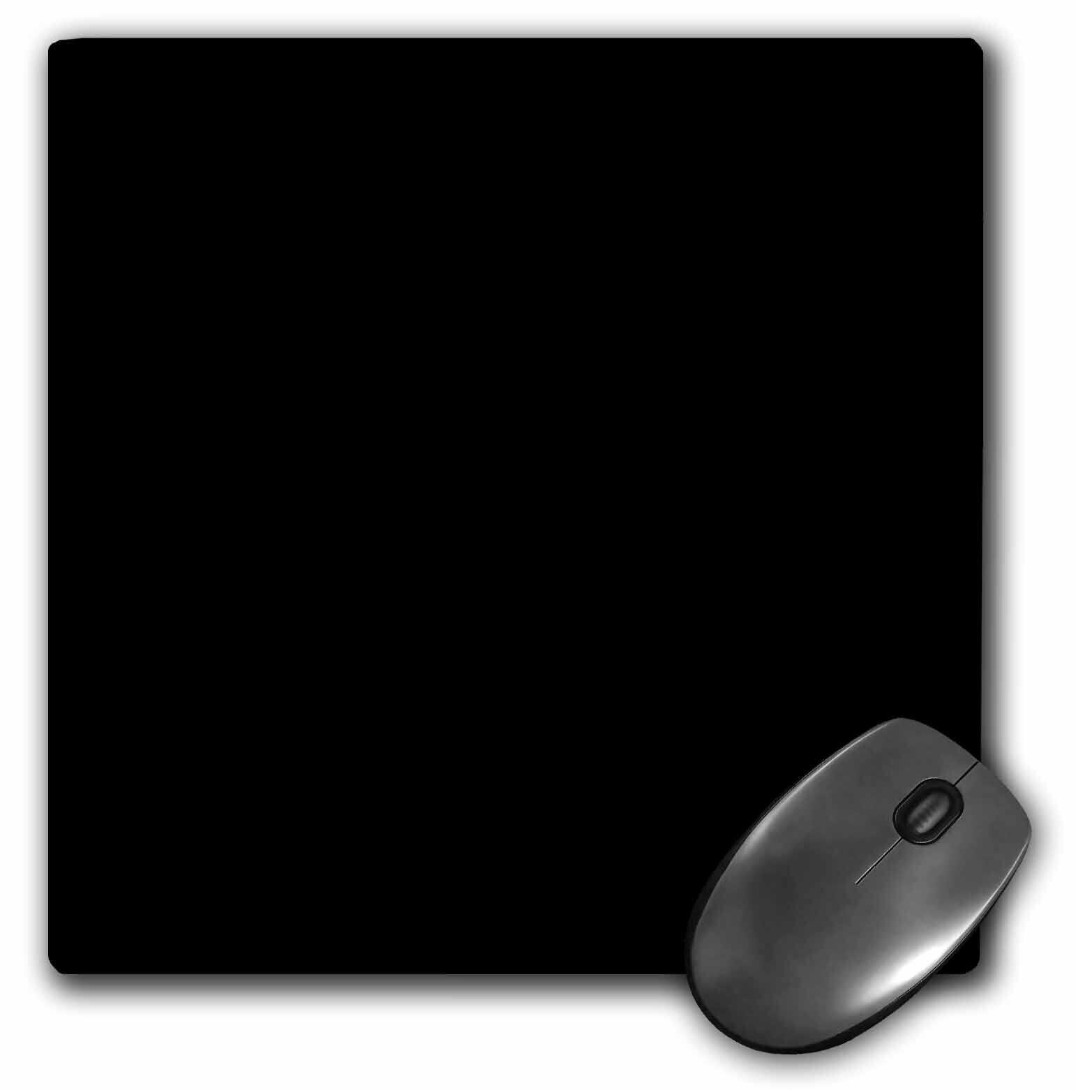 3dRose Plain black - solid one color - sleek minimal - minimalistic modern conte