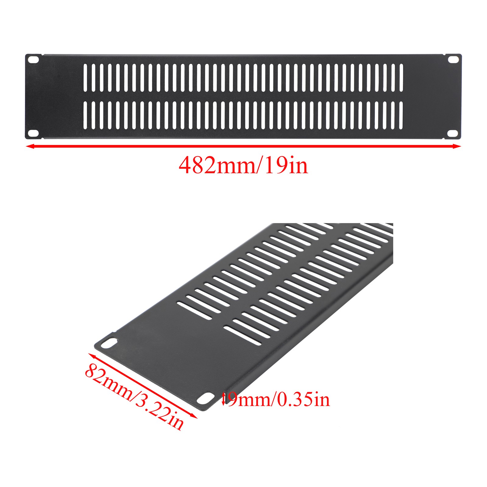 1/2Pcs Metal Blank Rack Mount Panel Spacer 1U 2U 3U Vented for 19" Server Cabine