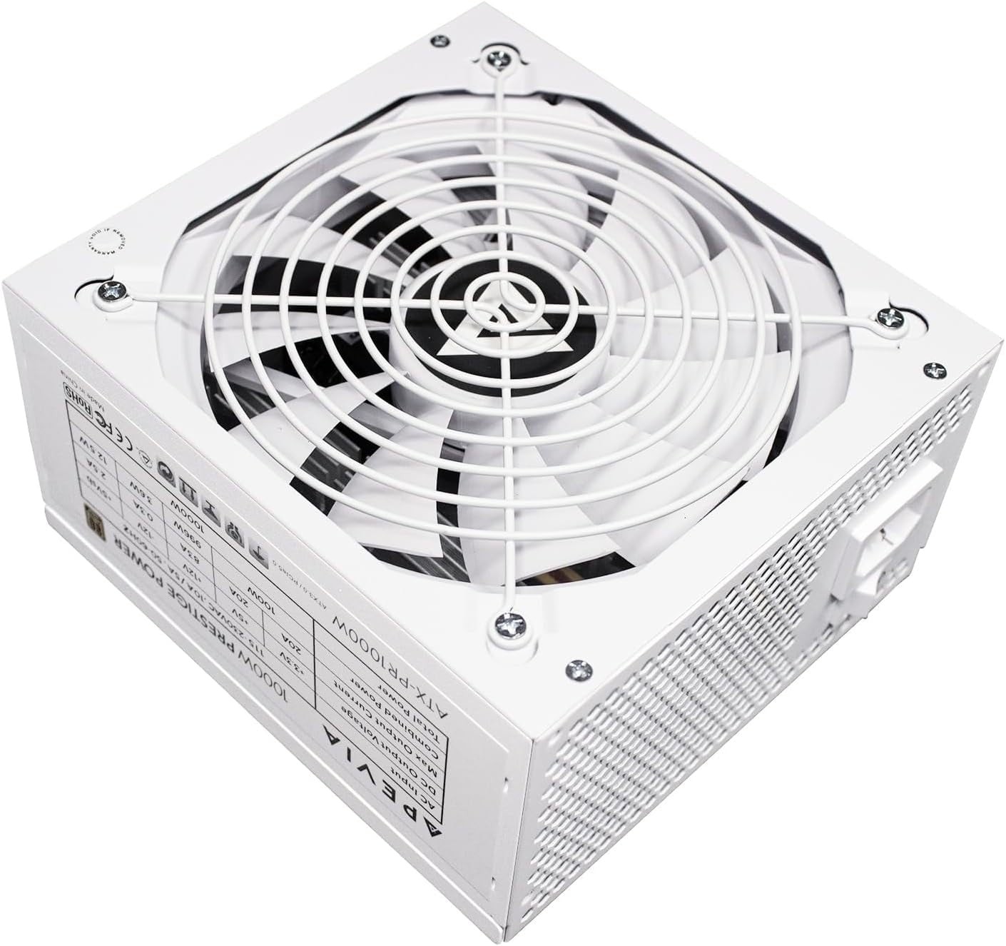 Apevia ATXPR1000WWH 1000W 80 Plus Gold Fully Modular Power Supply White