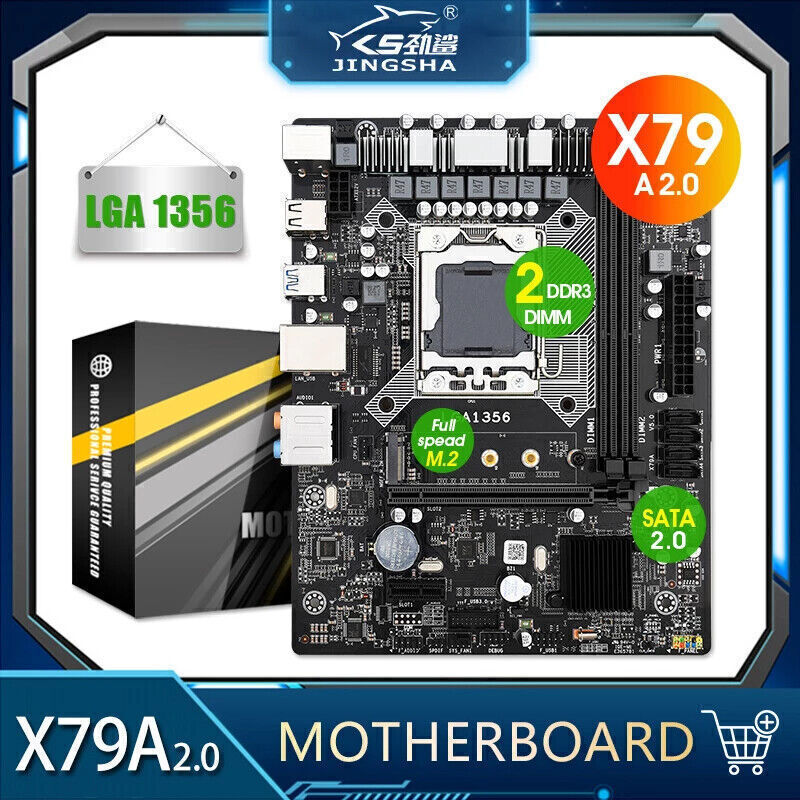 X79A Desktop Motherboard LGA 1356 CPU DDR3 32GB ATX NVMe M.2 Computer Mainboard