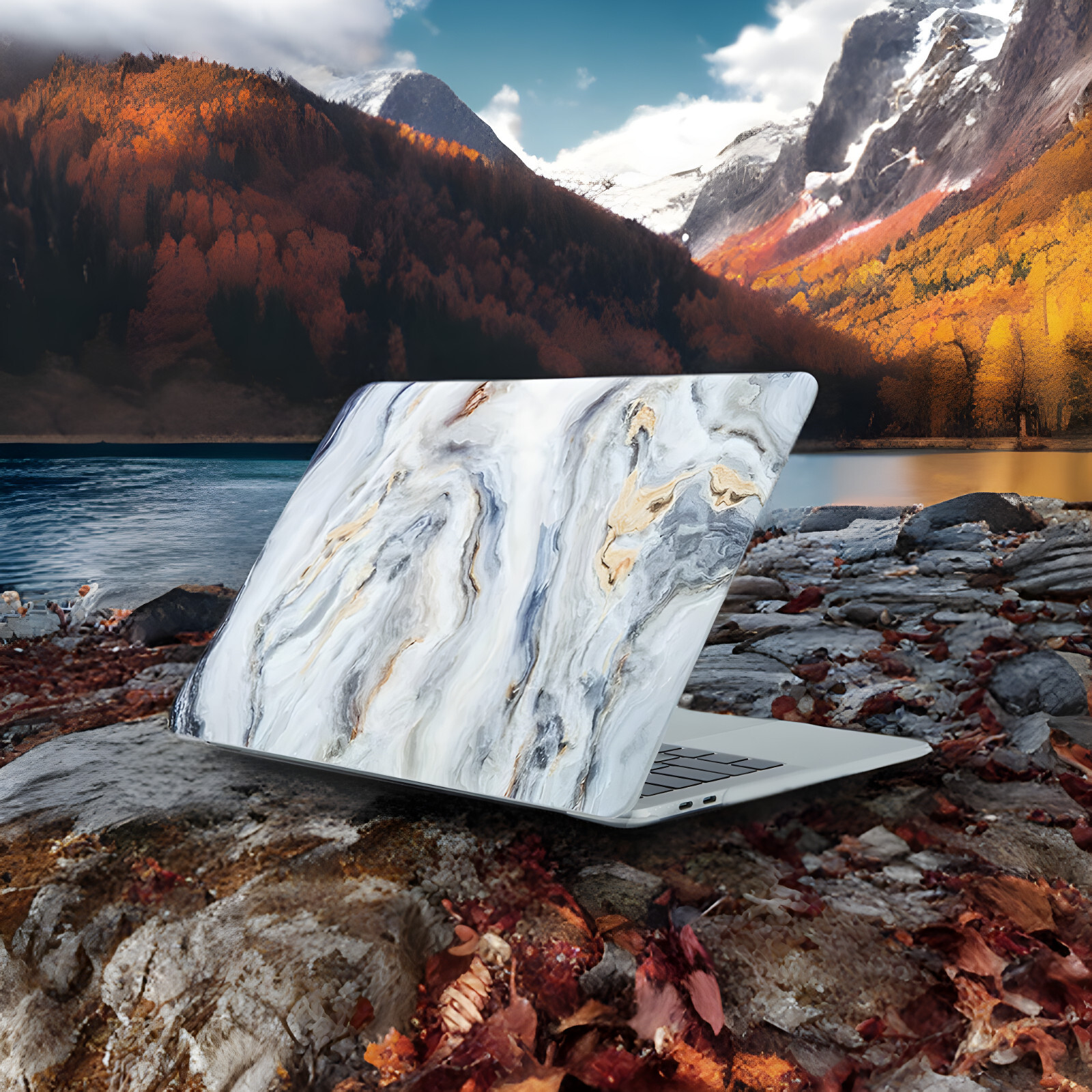 Gray Marble MacBook Pro 13" Case: Subtle Elegance, Refined Protection