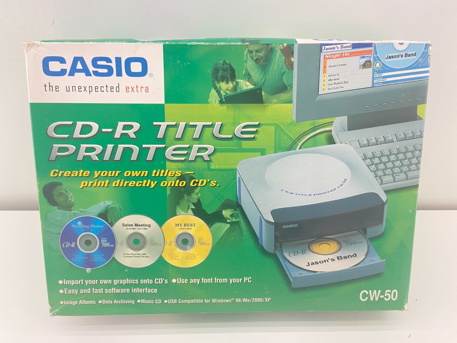 Casio CW-50 Disc Title Printer CD DVD Thermal Labeler New Open Box Complete