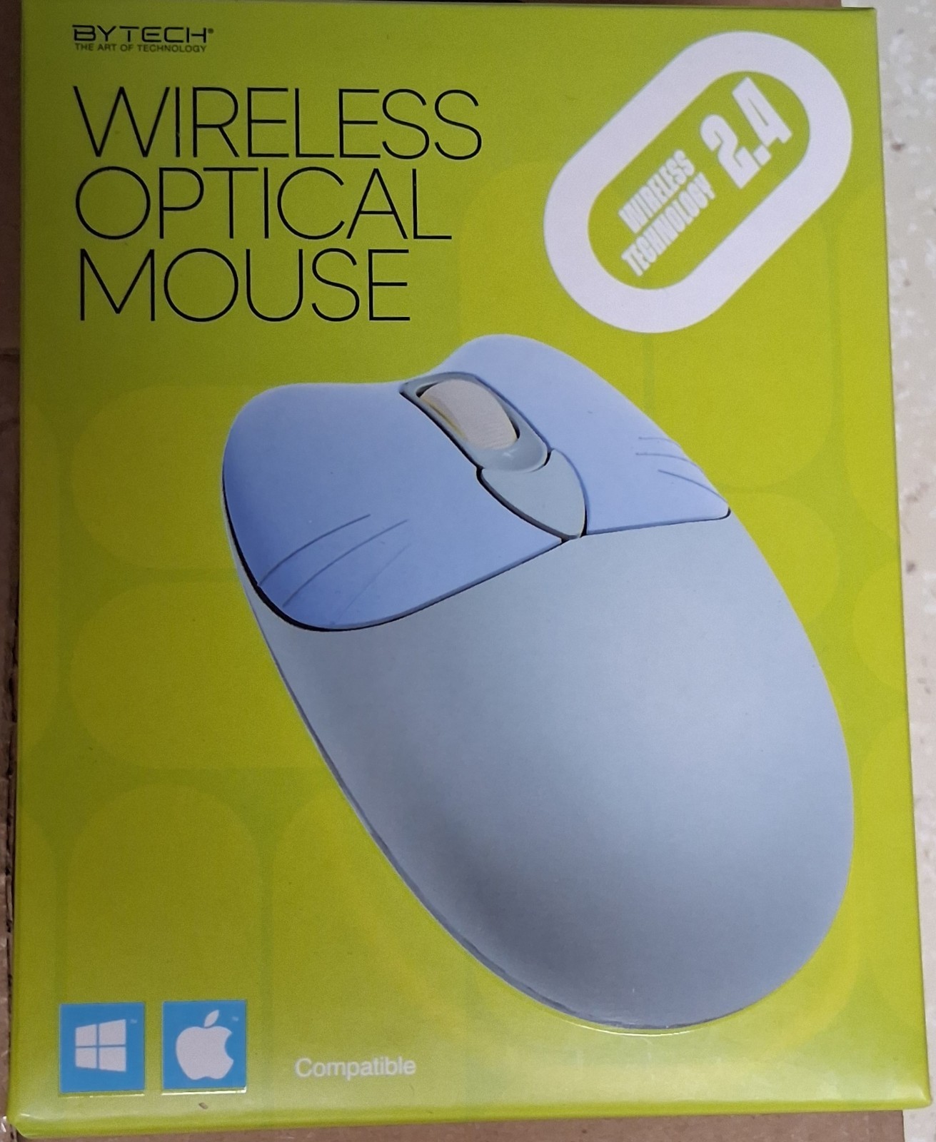 Bytech Wireless Optical Mouse - Light Blue and White. Looks Like Real Mouse 🐭
