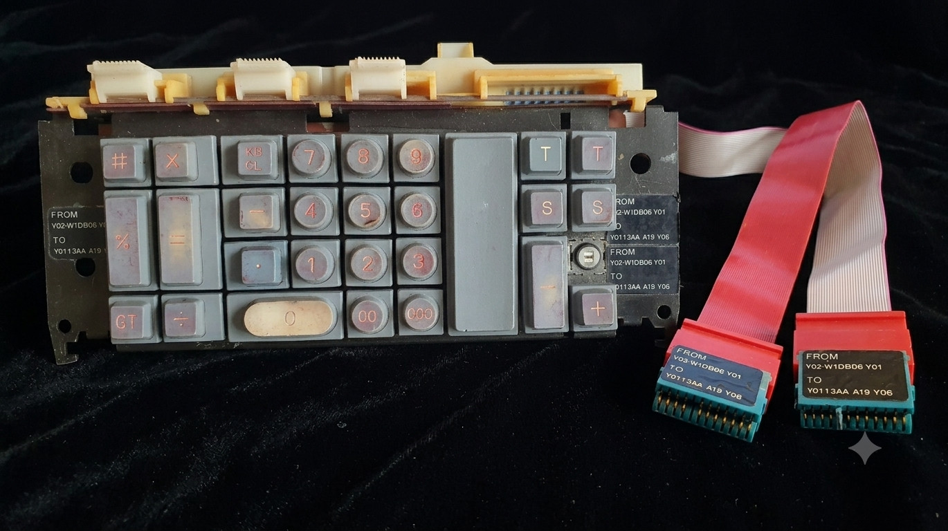 Vintage Honeywell Olivetti Keyboard + Mainframe Cable 60201969-001 Retro