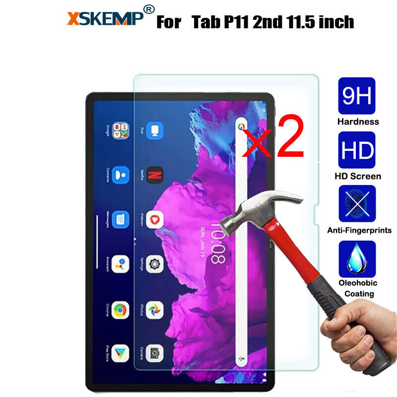 2Pcs Tempered Glass Screen Protector Lenovo Tab P11 2nd P11 Pro Gen 2  M7 M8 3rd
