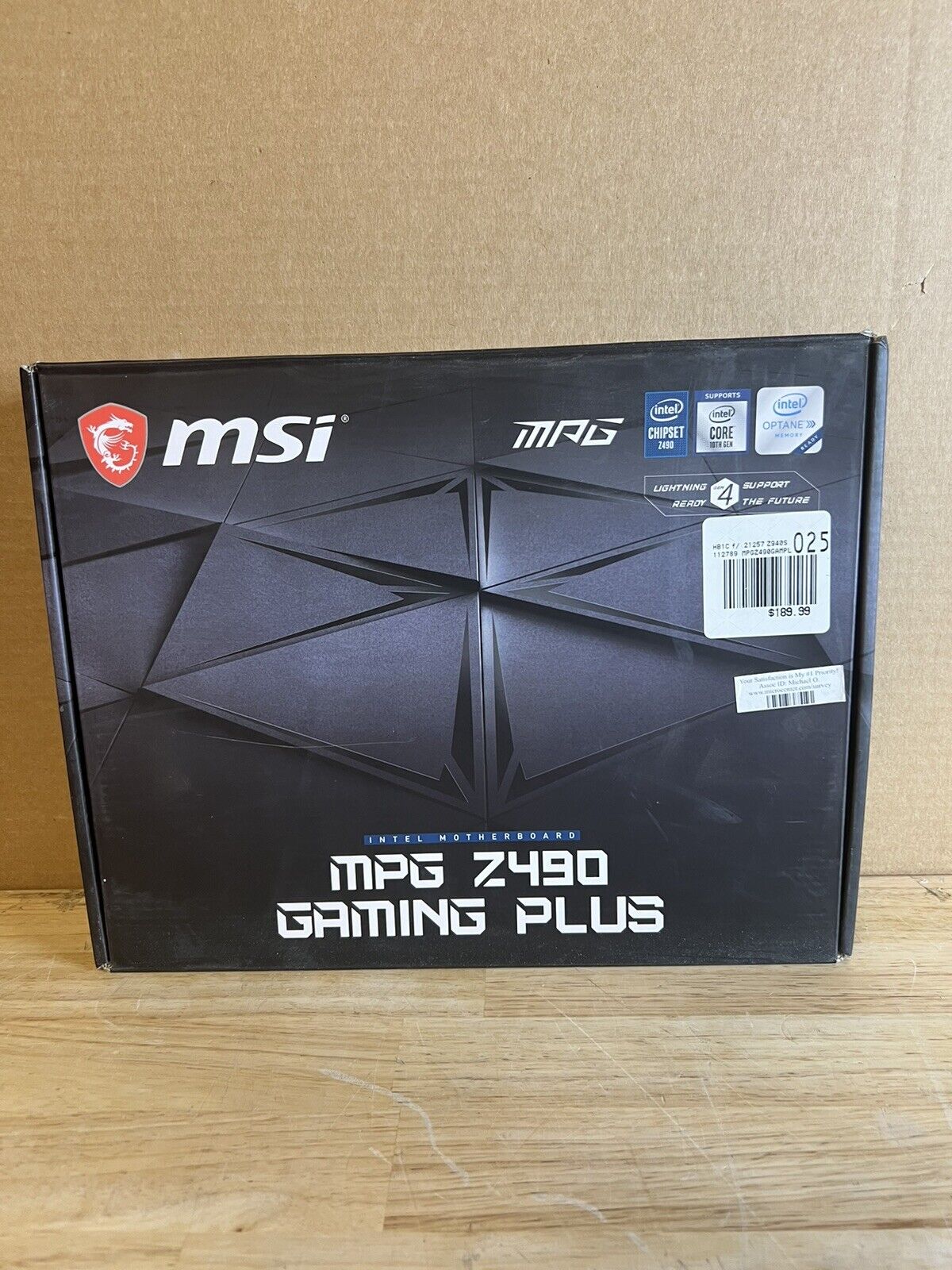 ✅ BRAND NEW MSI Intel motherboard MPG Z490 Gaming Plus