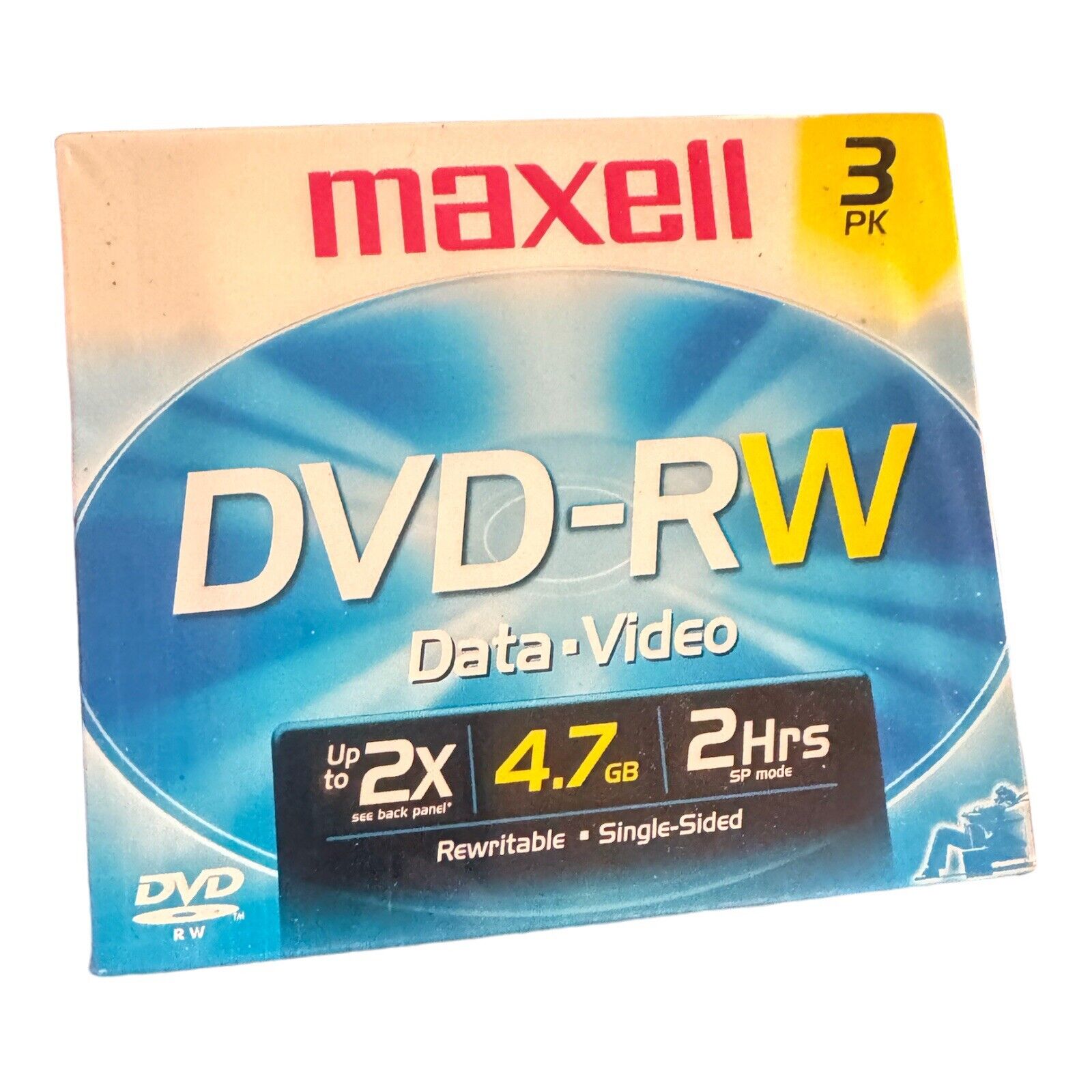 Maxwell DVD-RW Data-Video 3 Blank Recordable Collectible Disc Retro Discontinued