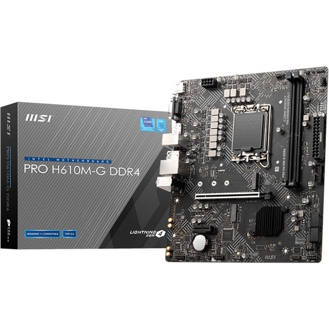 MSI H610M-G DDR4 LGA1700 mATX Gaming Desktop Motherboard PROH610MGD4WIFI
