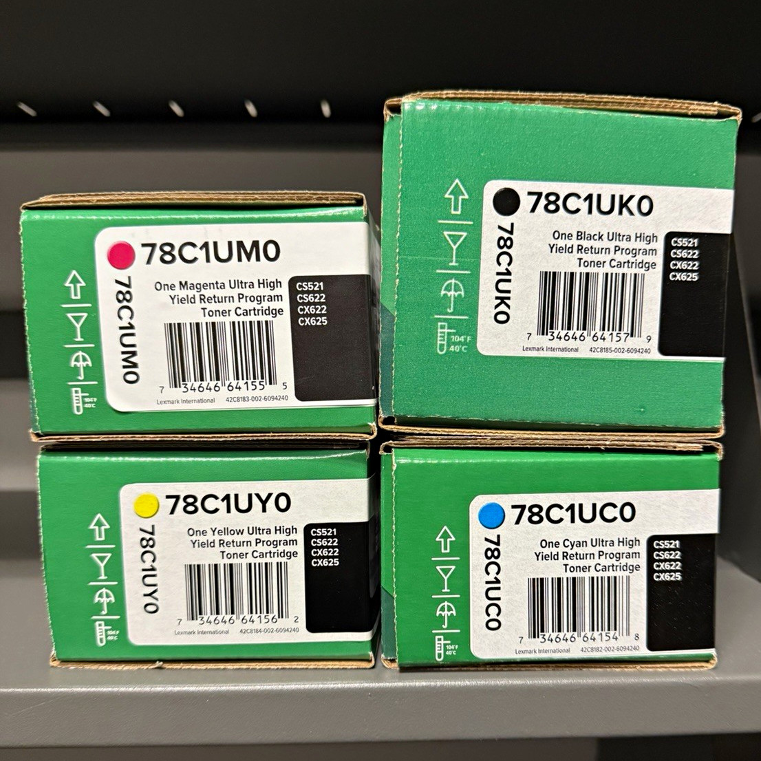 Lexmark Ultra High Yield Return Program Toner CMYK Set 78C1U K/M/Y/C
