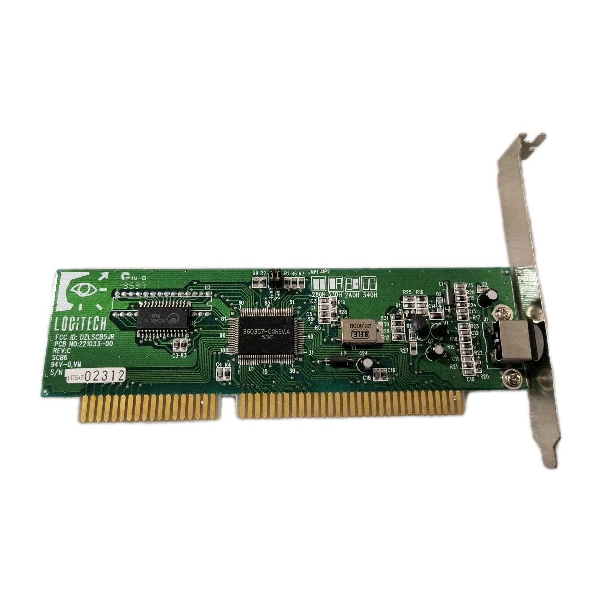 * SALE * RARE VINTAGE LOGITECH 16-BIT ISA SCANNER CARD SC86 FCC DZLSCB5JR MXB88