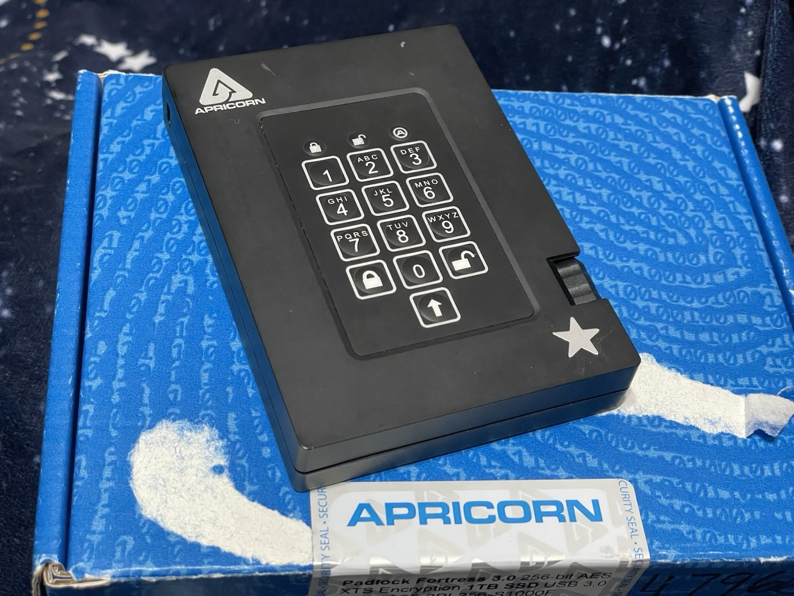 Solid State Drive Portable Durable & Secure Encryption Apricorn 1Tb Aegis SSD