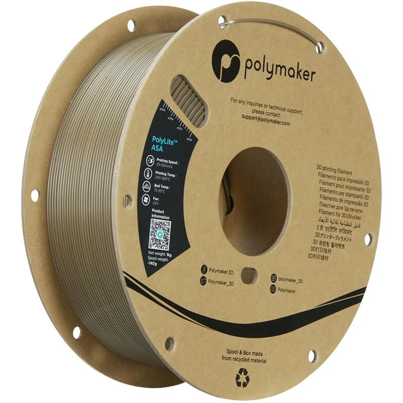 Asa Filament 1.75mm Olive Brown 1kg Asa 3d Printer Filament Heat & Weather Resis