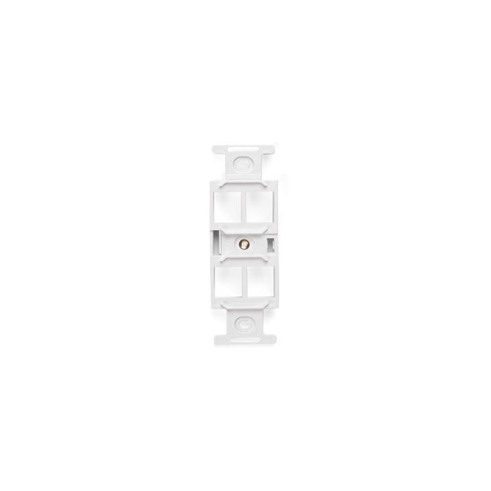 Leviton 41087-QWP Duplex Insert 4-Port 1-Gang Plastic Flush Mount Type 106 White