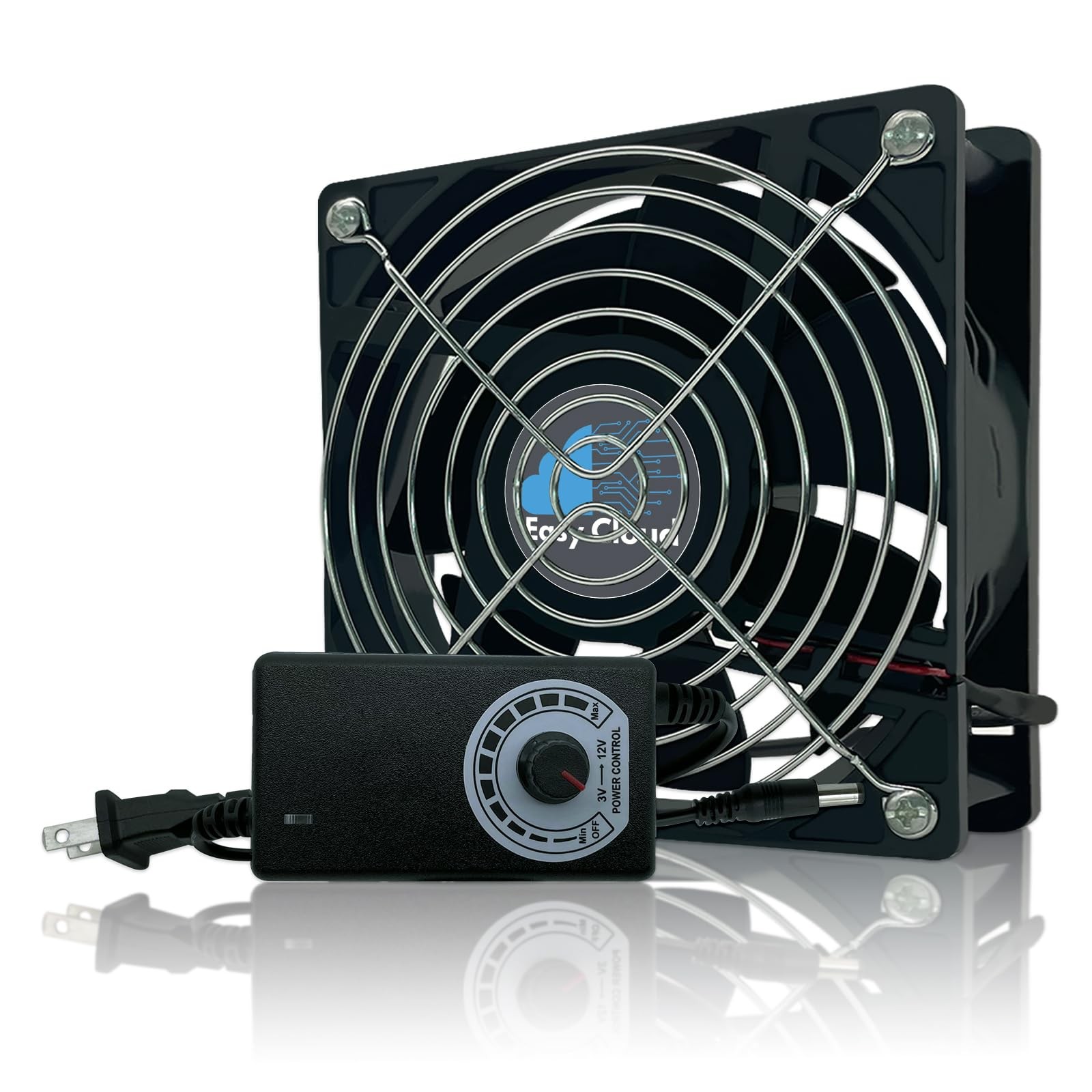 Easy Cloud Computer Fan 120mm × 25mm, AC Plug - x 25mm - Variable Speed