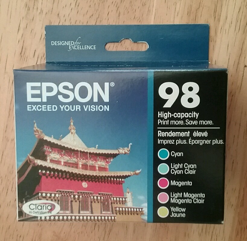 10-2019 NIB 5pk Genuine Epson 98 Color Ink_T098 T0982 -T0986_Artisan 700 710 725