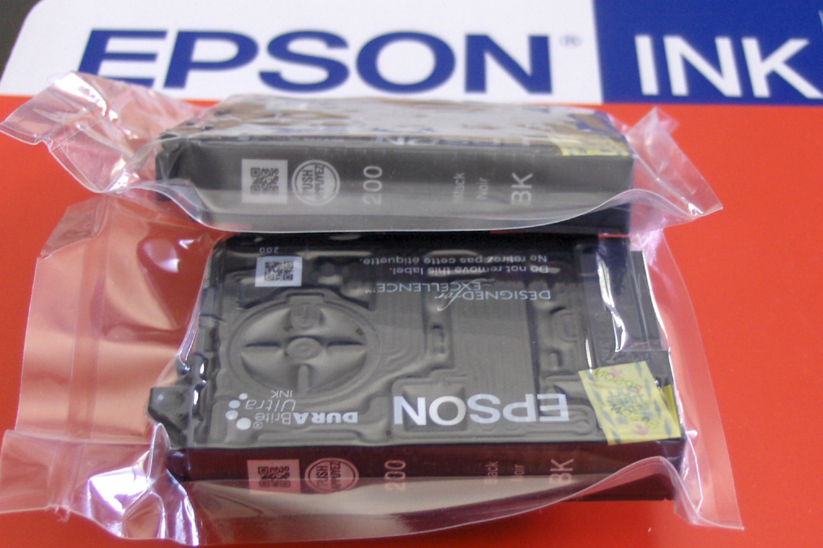 2pk GENUINE Epson 200 Black Ink _T2001_T200120_Workforce 2520 2530 2540
