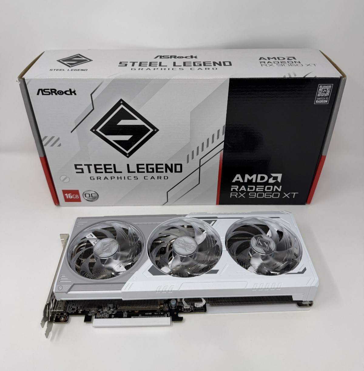 ASRock Steel Legend RX 9060 XT 16GB GDDR6 OC White Graphics Card
