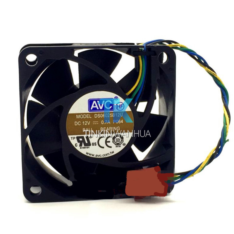 AVC 6025 Fan  for CPU  60*60*25mm 12V 0.70A 4pin   DS06025B12U