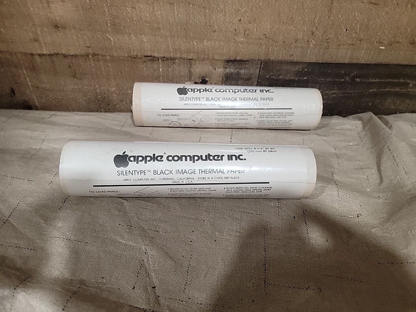 3 Rolls Apple Silentype Black Image Thermal Paper 8 1/2” x 80' Apple II Vintage
