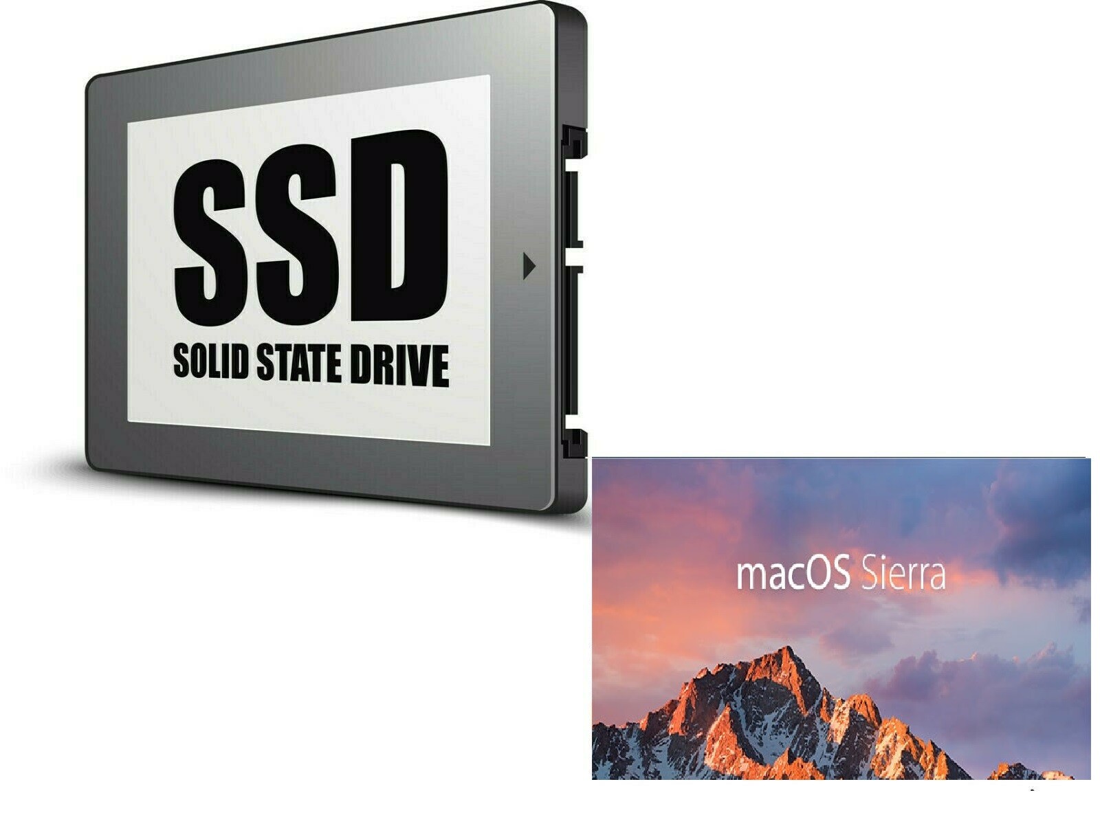 PRE-LOADED 500GB SSD MAC OS SIERRA 2.5” HDD for APPLE MACBOOK PRO & MAC MINI