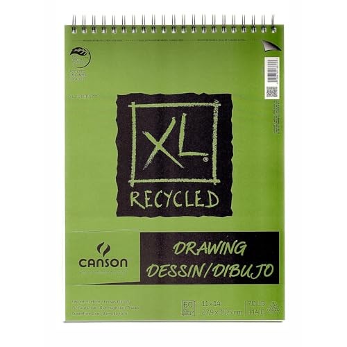 Canson XL Series Recycled Drawing Paper Pad, Top Wire Bound, 70 Pound, 11 x 14