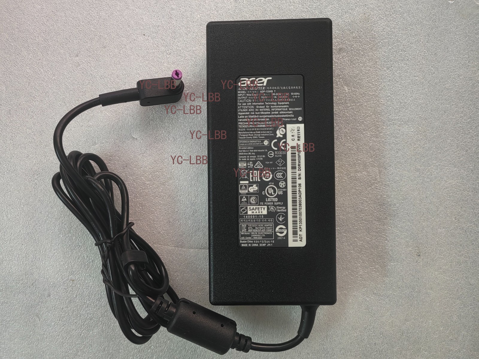 Genuine 135W 19V 7.1A ADP-135KBT for Acer Nitro 5 N18C3 AN515-54-76KC AC Adapter